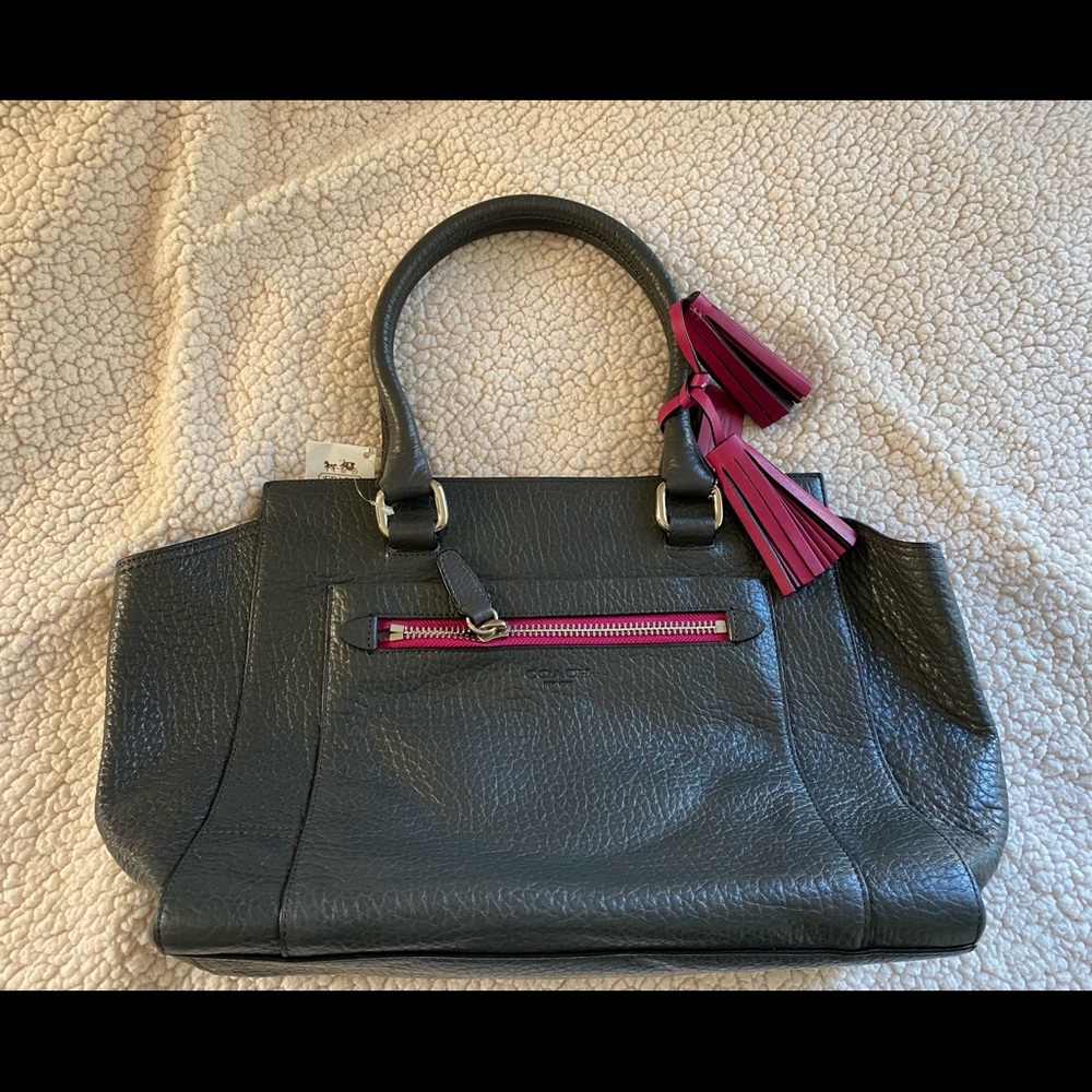 Coach Carryall Legacy Textured Medium Satchel